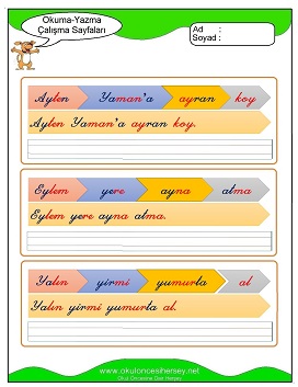 y sesi Grubu Çalışma Sayfaları